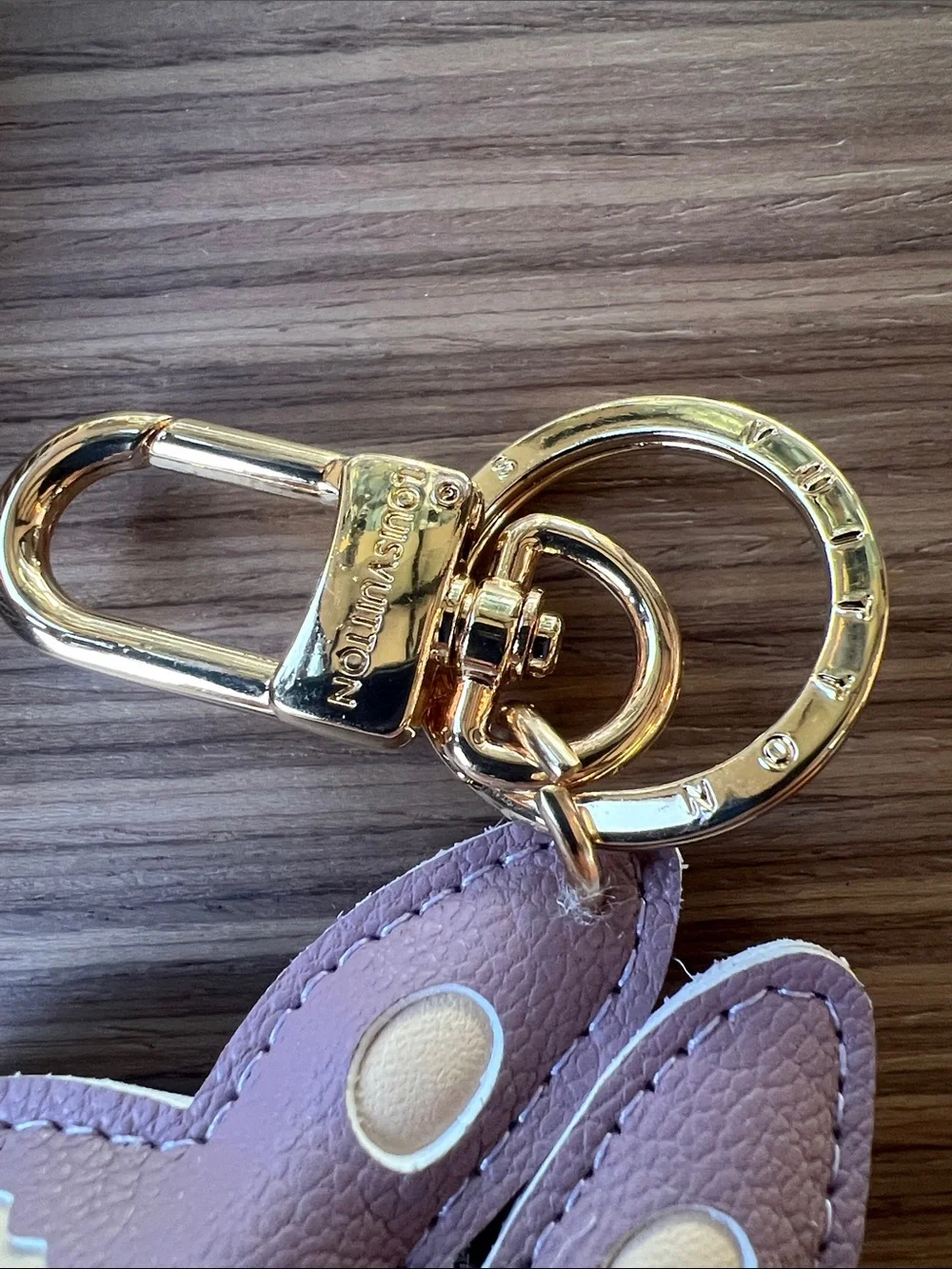 Louis Vuitton Mauve Bunny Character Bag Charm with Gold Hardware